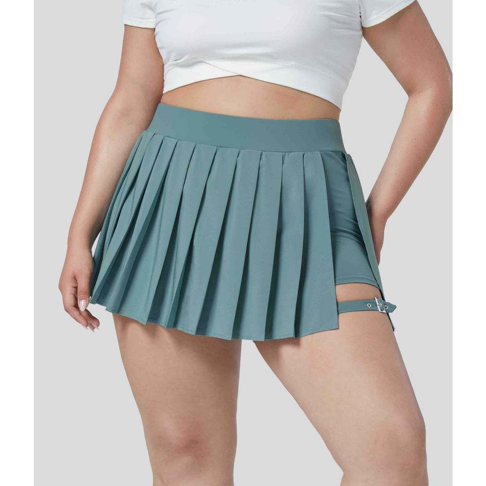 HALARA Breezeful High Waist Pleated 2-in-1 Side Pocket Buckle Skirt